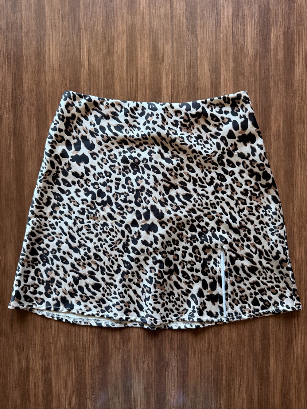 Princess Polly Leopard Print A-Line Skirt - Black & Cream